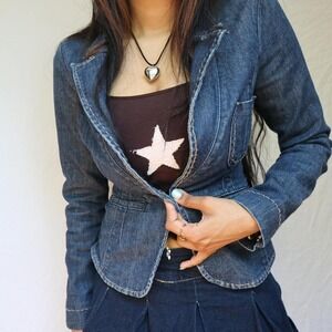Y2K Guess Jeans Contrast Stitch Denim Jacket